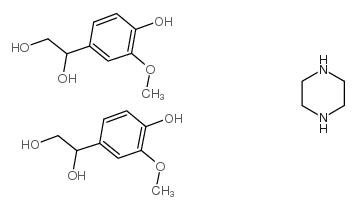 4-羟基-3-甲氧基苯基乙二醇半哌嗪盐结构式