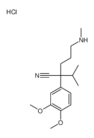 2-(3,4-dimethoxyphenyl)-5-(methylamino)-2-propan-2-ylpentanenitrile,hydrochloride Structure