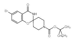 6-溴螺[1,3-苯并恶嗪-2,4'-哌啶]-4(3H)-酮,N-BOC protected结构式
