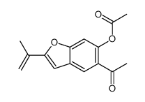 (5-acetyl-2-prop-1-en-2-yl-1-benzofuran-6-yl) acetate Structure