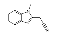 2-(1-methylindol-2-yl)acetonitrile结构式