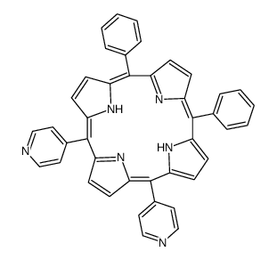 5,10-二苯基-15,20-二(4-吡啶基)-21H,23H-吗啡结构式