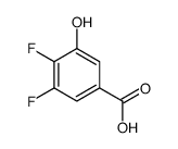 3,4-二氟-5-羟基苯甲酸结构式