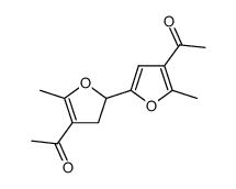 3-acetyl-2-methyl-5-(3-acetyl-2-methyl-5-furyl)-4,5-dihydrofuran结构式