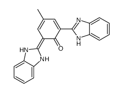 2-(1H-benzimidazol-2-yl)-6-(1,3-dihydrobenzimidazol-2-ylidene)-4-methylcyclohexa-2,4-dien-1-one结构式