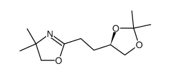(R)-2-(2-(2,2-dimethyl-1,3-dioxolan-4-yl)ethyl)-4,4-dimethyl-4,5-dihydrooxazole结构式