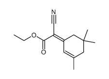 (Z)-ethyl 2-cyano-2-(3, 5, 5-trimethylcyclohex-2-en-1-ylidene)acetate Structure