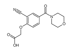 2-[2-cyano-4-(morpholine-4-carbonyl)phenoxy]acetic acid Structure