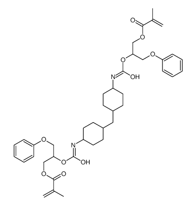 [2-[[4-[[4-[[1-(2-methylprop-2-enoyloxy)-3-phenoxypropan-2-yl]oxycarbonylamino]cyclohexyl]methyl]cyclohexyl]carbamoyloxy]-3-phenoxypropyl] 2-methylprop-2-enoate Structure