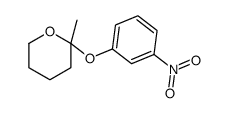 2-methyl-2-(3-nitrophenoxy)oxane结构式