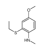 2-ethylsulfanyl-4-methoxy-N-methylaniline结构式