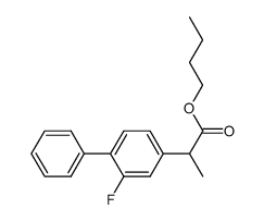 butyl 2-(2-fluoro-[1,1'-biphenyl]-4-yl)propanoate结构式