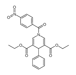 diethyl 1-(4-nitrobenzoyl)-4-phenyl-1,4-dihydropyridine-3,5-dicarboxylate结构式