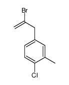 2-Bromo-3-(4-chloro-3-methylphenyl)prop-1-ene结构式