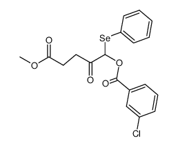 5-methoxy-2,5-dioxo-1-(phenylselanyl)pentyl 3-chlorobenzoate结构式