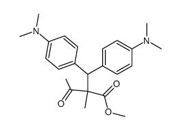 2-(4,4'-bis-dimethylamino-benzhydryl)-2-methyl-acetoacetic acid methyl ester Structure