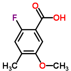 2-Fluoro-5-methoxy-4-methylbenzoic acid Structure