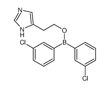 bis(3-chlorophenyl)-[2-(1H-imidazol-5-yl)ethoxy]borane Structure