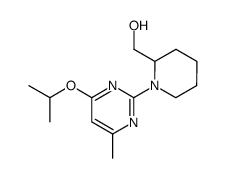 [1-(4-isopropoxy-6-methylpyrimidin-2-yl)-piperidin-2-yl]-methanol structure