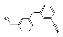 2-(3-(羟基甲基)苯基硫代)异烟腈结构式