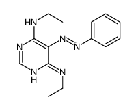 4-N,6-N-diethyl-5-phenyldiazenylpyrimidine-4,6-diamine结构式