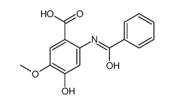 2-benzamido-4-hydroxy-5-methoxybenzoic acid结构式