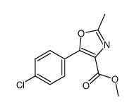 methyl 5-(4-chlorophenyl)-2-methyl-1,3-oxazole-4-carboxylate结构式