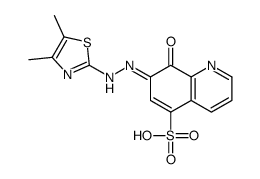 7-[(4,5-Dimethylthiazol-2-yl)azo]-8-hydroxyquinoline-5-sulfonic acid结构式