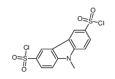 9-methylcarbazole-3,6-disulfonyl chloride结构式
