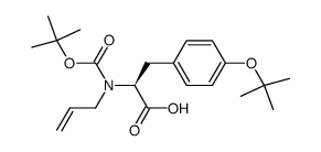 N-t-butoxycarbonyl-N-allyl-O4-t-butyltyrosine结构式