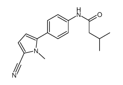 N-[4-(5-cyano-1-methylpyrrol-2-yl)phenyl]-3-methylbutanamide Structure