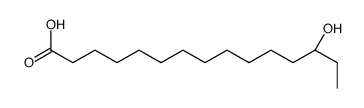 (13R)-13-hydroxypentadecanoic acid结构式