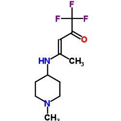 (3E)-1,1,1-Trifluoro-4-[(1-methyl-4-piperidinyl)amino]-3-penten-2-one结构式