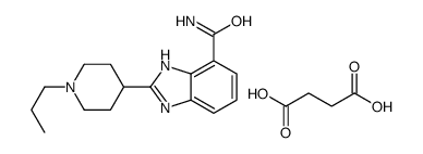 2-(1-丙基-4-哌啶基)-1H-苯并咪唑-7-羧酰胺丁二酸结构式