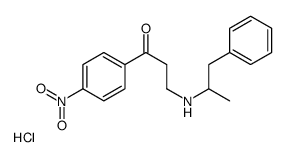 1-(4-nitrophenyl)-3-(1-phenylpropan-2-ylamino)propan-1-one,hydrochloride Structure