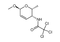 Methyl-2,3,4,6-tetradesoxy-4-trichloracetamido-α-D-threo-hex-2-enopyranosid结构式