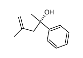 (-)-(S)-4-methyl-2-phenyl-4-penten-2-ol结构式