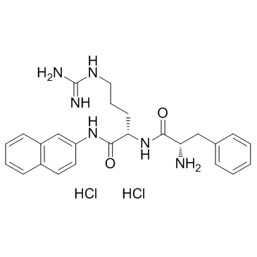 苯丙氨酸-精氨酸-Β-萘胺结构式