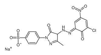 sodium 4-[4-[(3-chloro-2-hydroxy-5-nitrophenyl)azo]-4,5-dihydro-3-methyl-5-oxo-1H-pyrazol-1-yl]benzenesulphonate picture