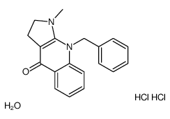 9-benzyl-1-methyl-2,3-dihydropyrrolo[2,3-b]quinolin-4-one,hydrate,dihydrochloride Structure