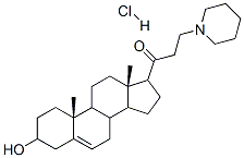 3-羟基雄甾-5-烯-17(1-丙酮-3-哌啶基)盐酸盐结构式
