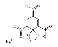 Sodium 1,1-dimethoxy-2,4,6-trinitrocyclohexadienate-2,5结构式
