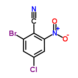2-Bromo-4-chloro-6-nitrobenzonitrile Structure