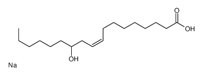 (E)-12-hydroxyoctadec-9-enoic acid, sodium salt Structure