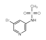 N-(5-溴-3-吡啶基)-甲磺酰胺结构式