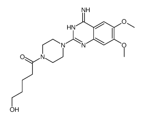 1-[4-(4-amino-6,7-dimethoxyquinazolin-2-yl)piperazin-1-yl]-5-hydroxypentan-1-one structure