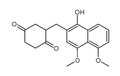 2-(1-Hydroxy-4,5-dimethoxy-2-naphthylmethyl)-1,4-cyclohexandion Structure
