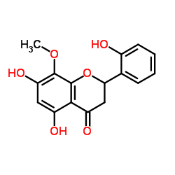 2',5,7-三羟基-8-甲氧基黄烷酮结构式