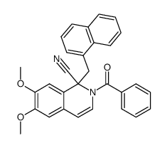 6,7-Dimethoxy-2-benzoyl-1-(1-naphthylmethyl)-1-cyano-1,2-dihydroisochinolin Structure