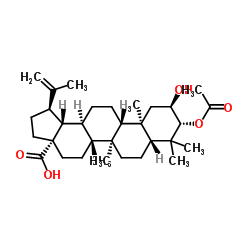 2alpha-羟基-3beta-乙酰白桦酸结构式